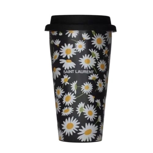 Bình Nước Yves Saint Laurent YSL Ceramic Màu Đen Hoạ Tiết