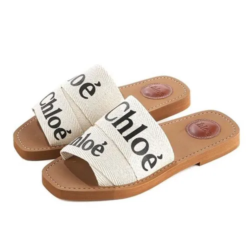 Dép Nữ Chloé Woody Mule Slides White Màu Trắng Size 35