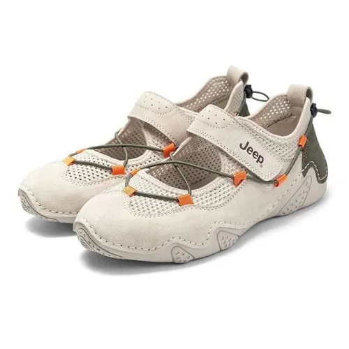 Giày Búp Bê Nữ Jeep Outdoor Shoes Grey Orange PX241WAS932 Màu Xám - Cam Size 38