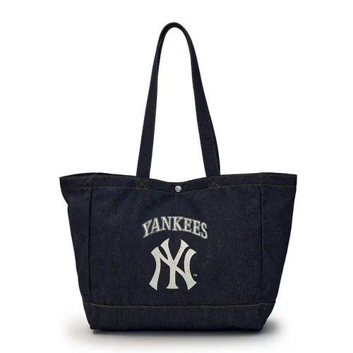 Túi Tote MLB Vintage Lettering Denim Shopper Bag New York Yankees 3AORV025N-50INS Màu Xanh Navy