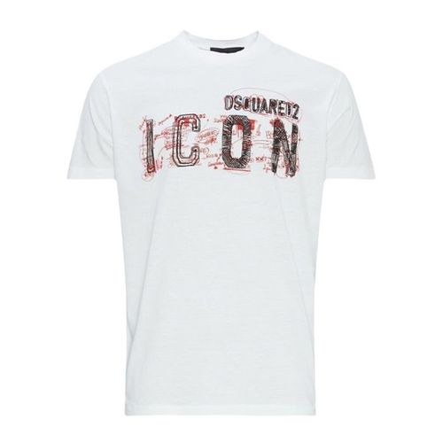 Áo Phông Nam Dsquared2 Icon Tshrit S79GC0084S23009100 Màu Trắng Size L