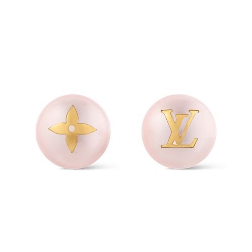 Khuyên Tai Nữ Louis Vuitton LV My Mix Pearl M02394 Màu Hồng Vàng