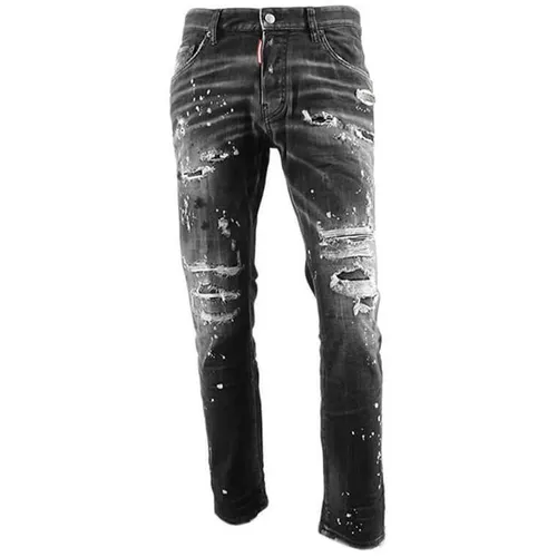 Quần Jeans Dsquared2 S74LB1430 Màu Đen Xám Size 46