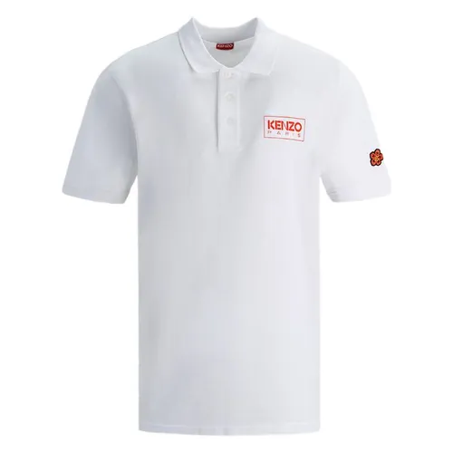 Áo Polo Nam Kenzo Paris Classic FC65PO0034PU 01 Màu Trắng Size M