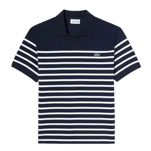 Áo Polo Nam Lacoste Men's Open Collar Marine Stripe PH3111 55GO 166 Màu Xanh Navy Size 3