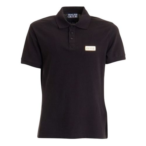 Áo Polo Nam Versace Jeans Couture With Metallic Logo In Black 77GAGT08 CJ01T 899 Màu Đen Size M