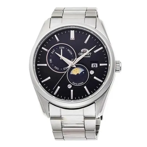 Đồng Hồ Nam Orient Automatic Sun And Moon Gen 5 RA-AK0302B10B (RA-AK0302B00C) Màu Bạc Đen