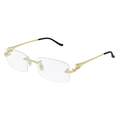 Kính Mắt Cận Nữ Cartier Gold Panthère Eyeglasses CT0281O 003 Màu Vàng