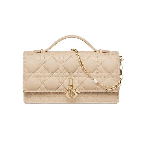 Túi Xách Tay Nữ Dior My Dior Mini Bag Powder Beige Cannage Lambskin S0980ONMJ_M51U Màu Be