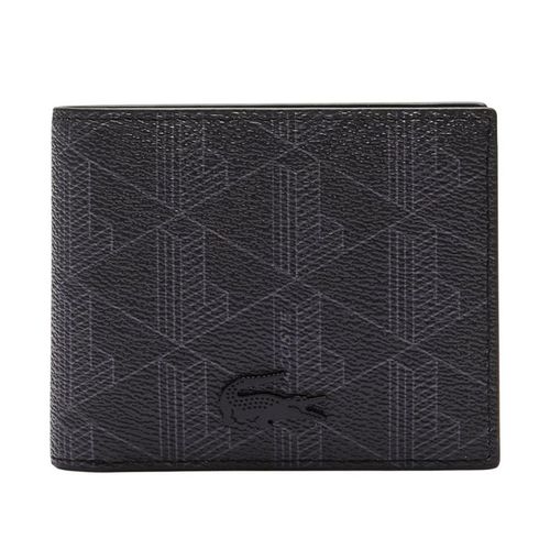 Ví Nam Lacoste The Blend Small Monogram Wallet NH3697LX H45 Màu Đen