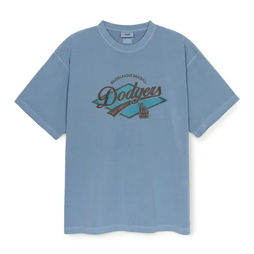 Áo Thun MLB Varsity Vintage Washing Graphic Mega Overfit T-Shirt LA Dodgers 3ATSV0753-07INL Màu Xanh Chàm