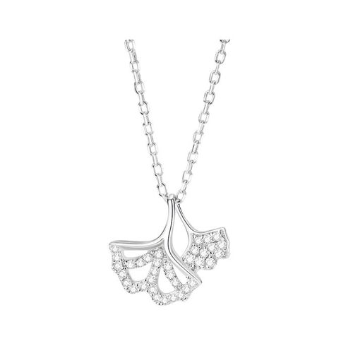 Dây Chuyền Nữ Kya Jewel Ginkgo Elegance KN4 Màu Bạc Trắng