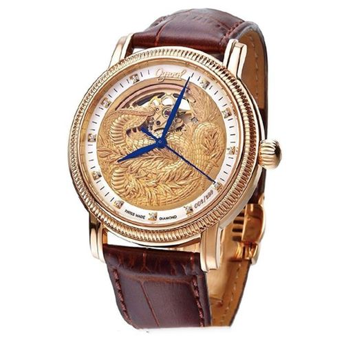 Đồng Hồ Nam Ogival OG358.56AG42R-GL Màu Nâu Vàng