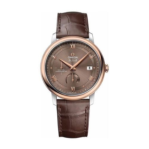 Đồng Hồ Nam Omega Prestige Co-Axial Power Reserve 424.23.40.21.13.001 (42423402113001) Màu Nâu Vàng Hồng