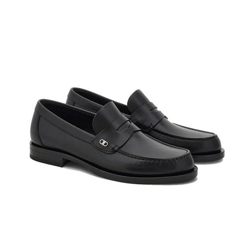 Giày Lười Nam Salvatore Ferragamo Penny Loafer Black Màu Đen Size 42.5