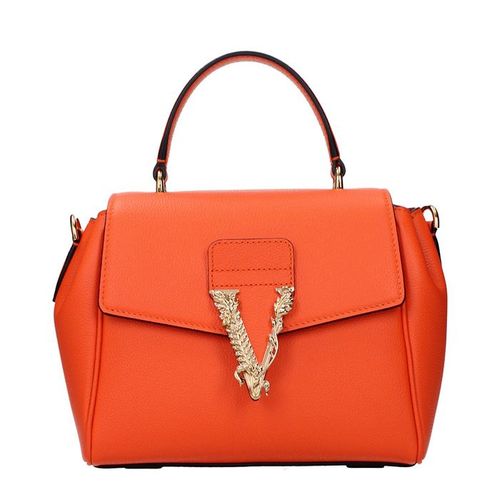 Túi Xách Tay Nữ Versace Hand Bags Women Leather Orange/Spritz Màu Cam