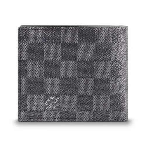 Ví Nam Louis Vuitton LV Marco Wallet Damier Graphite N63336 Màu Xám Đen