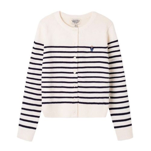 Áo Cardigan Nữ WHOAU Steve R-Neck Cardigan WHCKF4913F Màu Trắng
