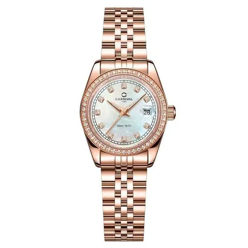 Đồng Hồ Nữ Carnival Watch 8131L2-VH-T Màu Vàng Hồng