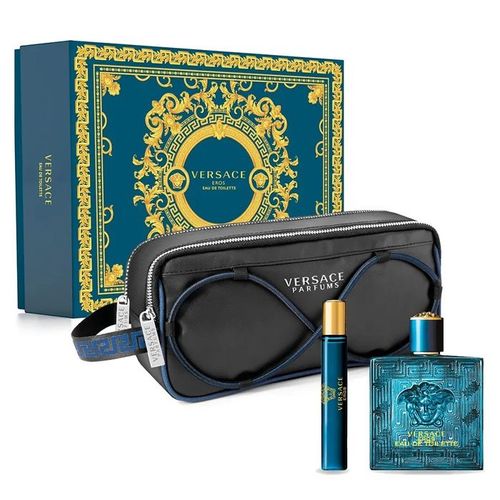 Set Nước Hoa Nam Versace Eros EDT 3 Món (100ml + 10ml + Túi)