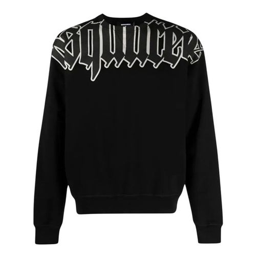 Áo Nỉ Sweater Nam Dsquared2 Cotton Crewneck Sweatshirt With Logo In Black S74GU0761 S25551 900 Màu Đen Size M