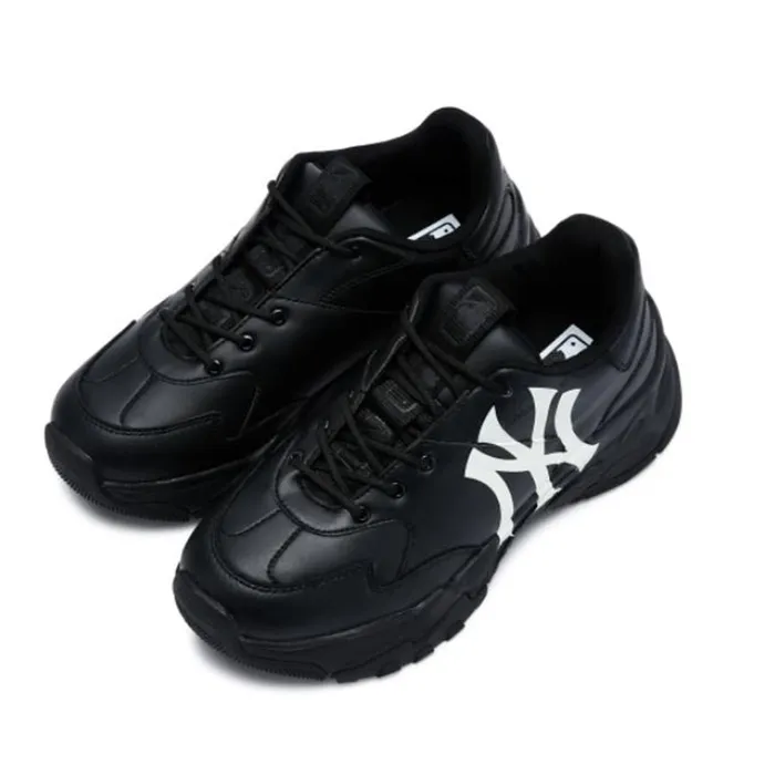 Giày Sneaker MLB Big Ball Chunky A Màu Đen Logo Trắng Size 230