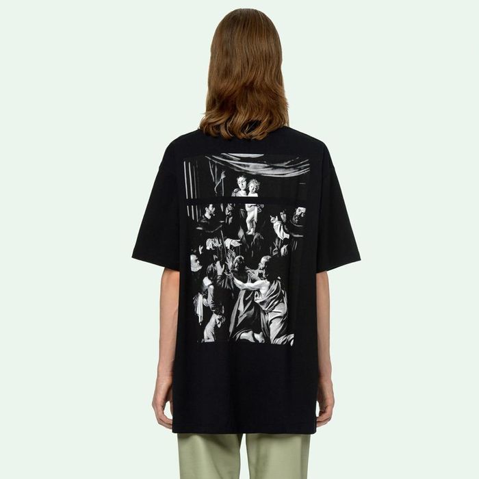 Áo Phông Off-White Caravaggio Square S/S Over T-Shirt Màu Đen
