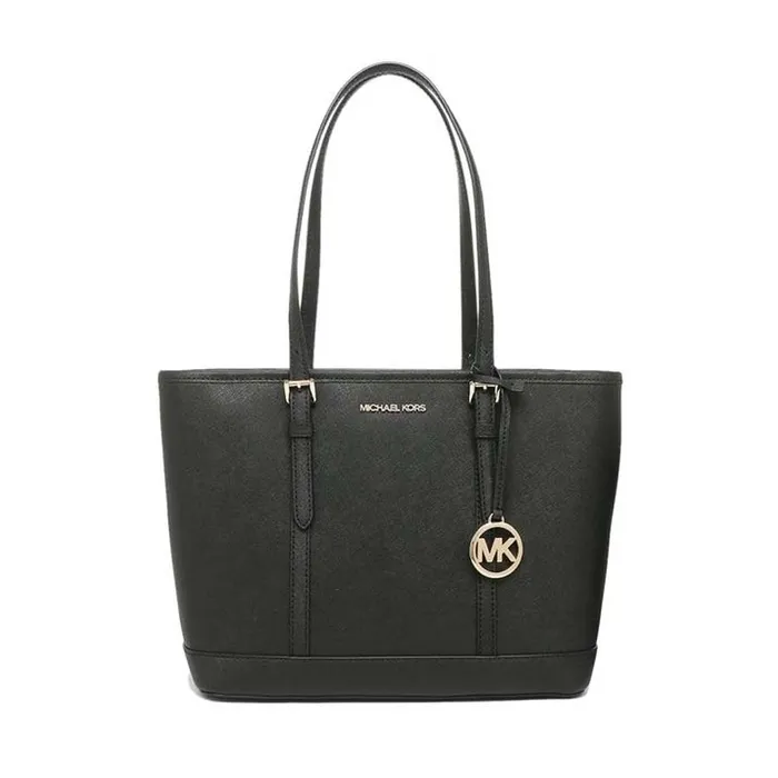 Túi Tote Michael Kors MK Jet Set Travel Small Top Zip Shoulder Tote Bag 35S0GTVT1L In Black Màu Đen