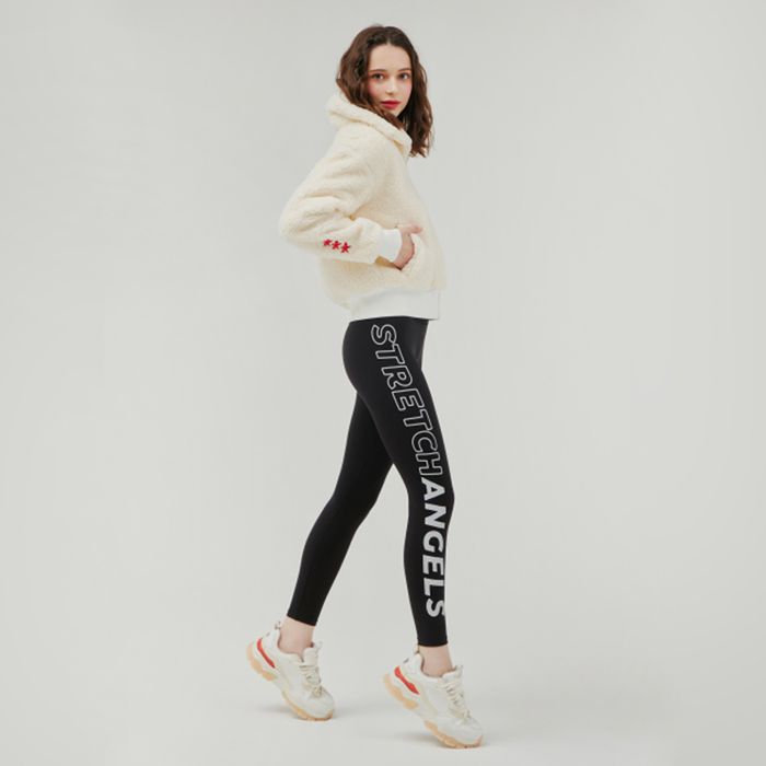 Quần Stretch Angels Big Logo Leggings Black SRLG01041-BK Màu Đen Size S