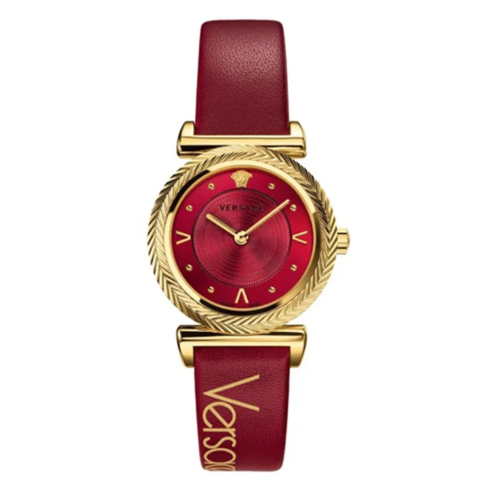 Đồng Hồ Nữ Versace VERE00418 V-Motif Vintage Logo Ladies Watch Màu Đỏ