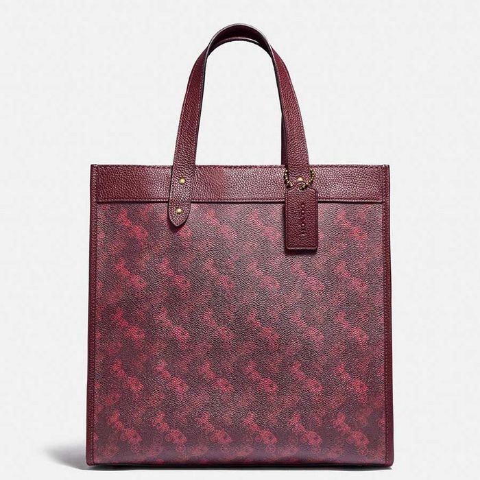Túi Tote Coach Field Tote With Horse And Carriage Print Màu Đỏ
