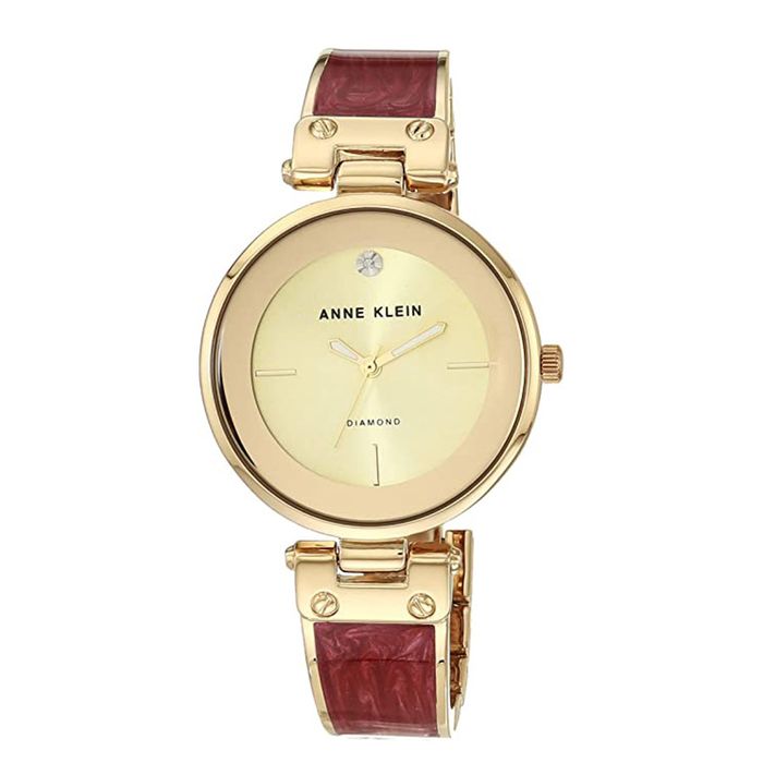 Đồng Hồ Nữ Anne Klein Women's Genuine Diamond Dial Bangle Watch AK/2512BYGB