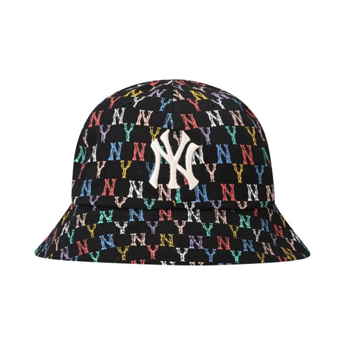 Mũ MLB Bucket Monogram Rainbow Dome Hat New York Yankees 32CPH4111-50L Màu Đen Size 57