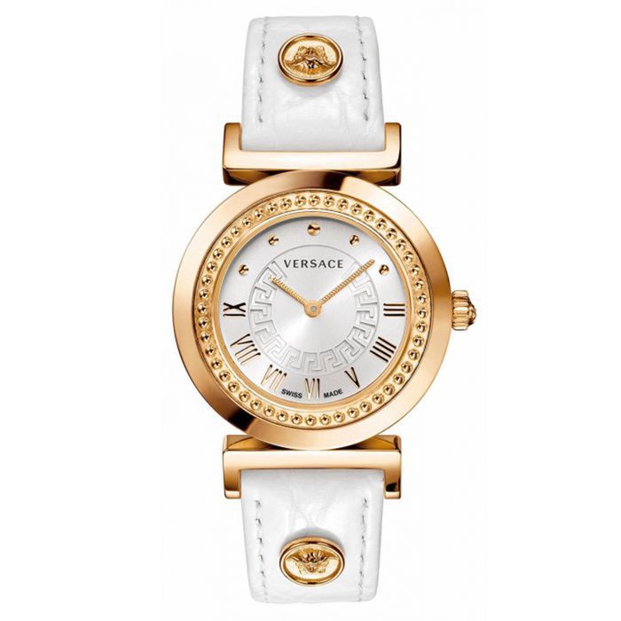 Đồng Hồ Nữ Versace Vanity Swiss White Croco Women's Watch P5Q80D001S001 Màu Trắng