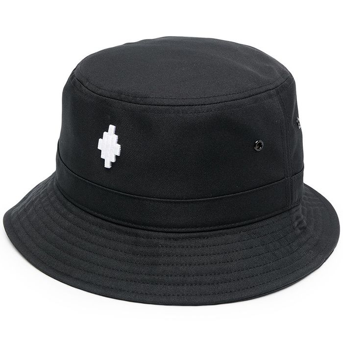 Mũ Marcelo Burlon County Of Milan Embroidered Logo Bucket Hat Màu Đen