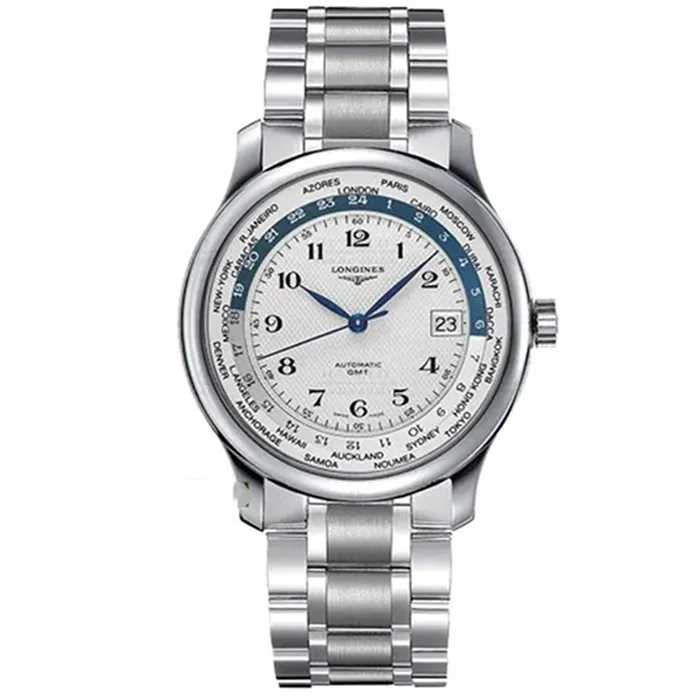 Đồng Hồ Nam Longines Master Collection Worldtime Silver Bracelet L2.631.4.70.6 Màu Trắng Bạc