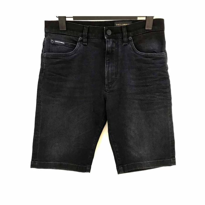 Quần Bò Nam Shorts Dolce & Gabbana D&G Stretch Màu Đen