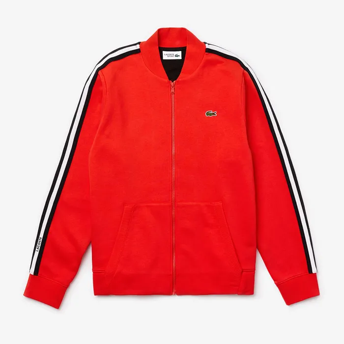 Áo Khoác Lacoste Lifestyle Logo Tape Zip Jacket Corrida Màu Đỏ Size XS