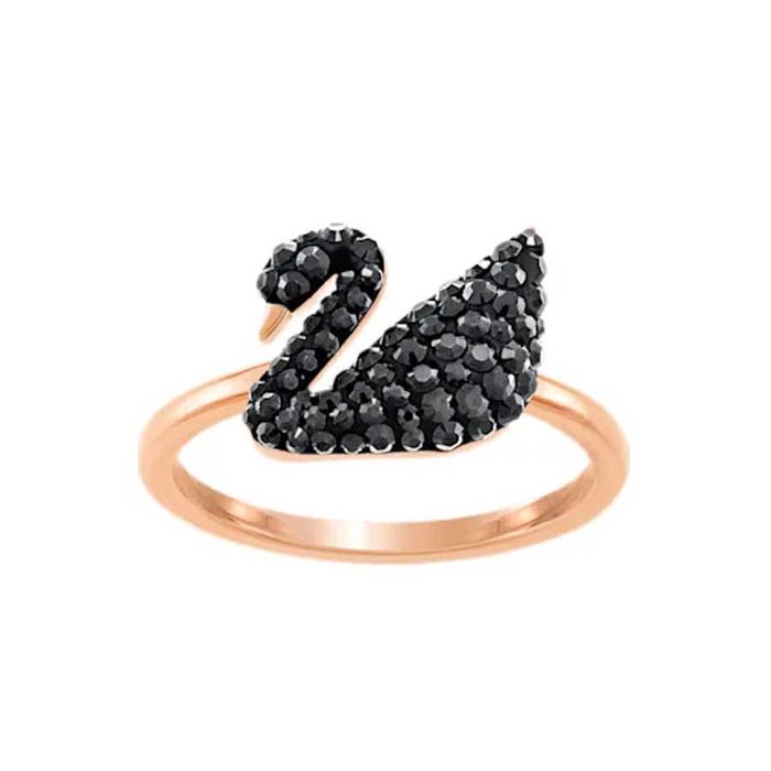 Nhẫn Swarovski Iconic Swan Ring, Black, Rose Size 50 C_ĐHT