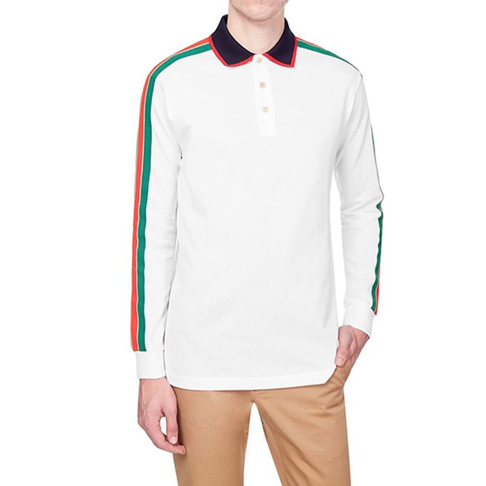 Áo Dài Tay Gucci Long Sleeve Polo Shirts Màu Trắng Size L
