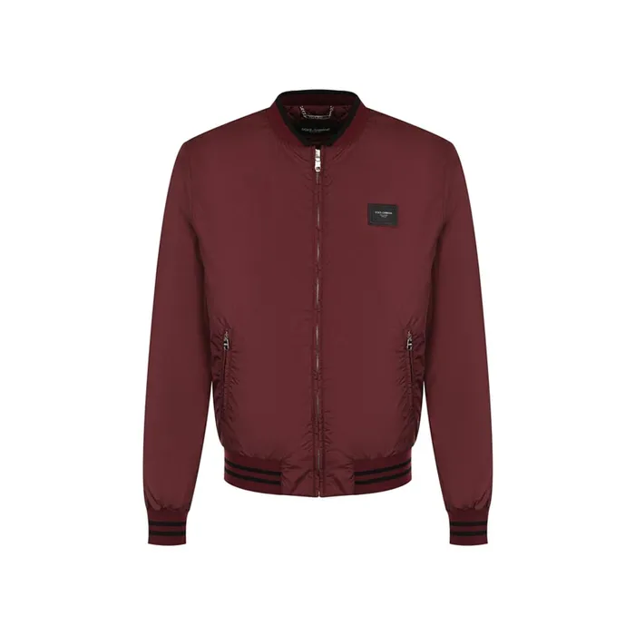 Áo Khoác Nam Dolce & Gabbana D&G Zip Bomber With Elasticated Cuffs Màu Đỏ Size 46