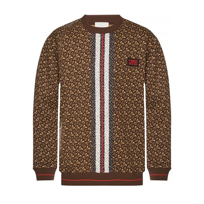 Áo Nỉ Burberry Logo Sweatshirt Màu Nâu Size L