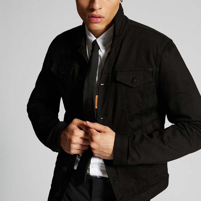 Áo Khoác Bò Dsquared2 95:20 Denim Jacket Màu Đen Size 50