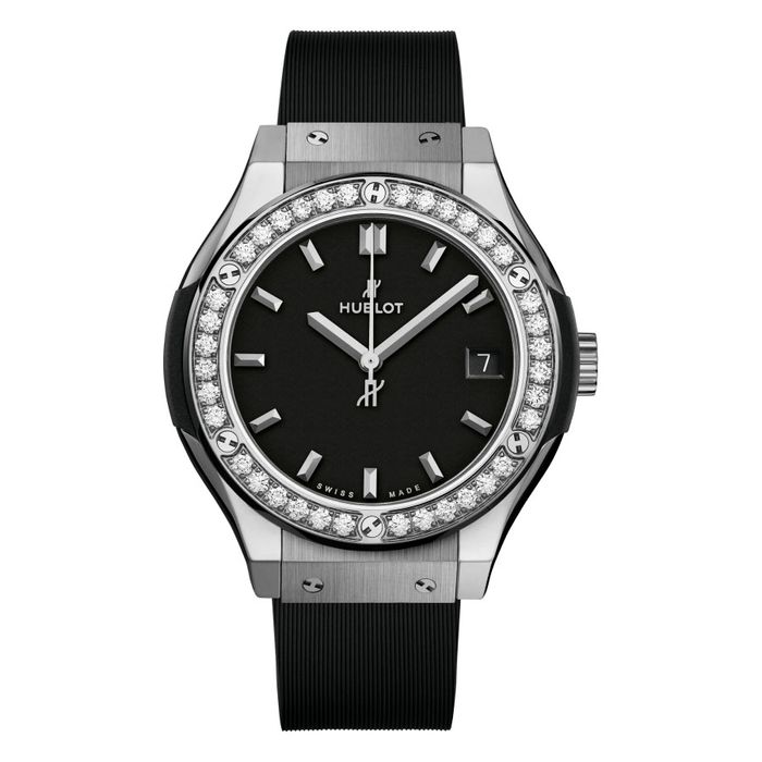 Đồng Hồ Nữ Hublot Classic Fusion Titanium 33mm Bezel Diamond