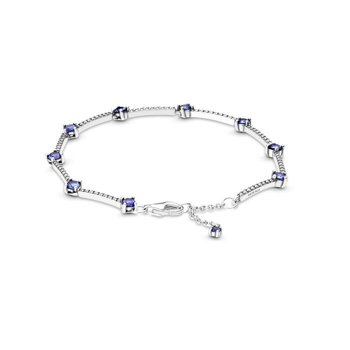 Vòng Đeo Tay Pandora Pavé Bars Dạng Chuỗi Đính Đá 599217C01 Size 18