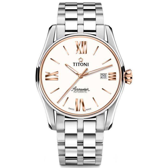 Đồng Hồ Nam Titoni 83908 SRG-619 40mm Màu Bạc