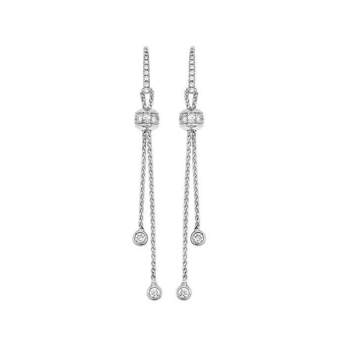 Khuyên Tai Piaget Rose Dimond Earrings G38PZ400 Vàng Trắng