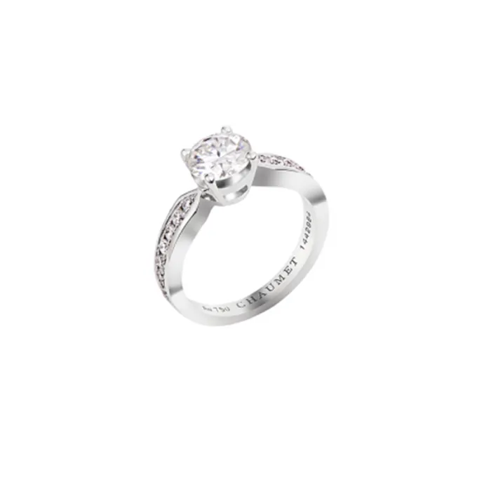 Nhẫn Chaumet Solitaire Joséphine Éclat d’Éternité Ring White Gold Full Pavé Vàng Trắng