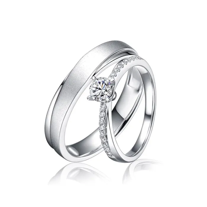 Nhẫn Cưới Meez Aurora Wedding Ring Vàng Trắng