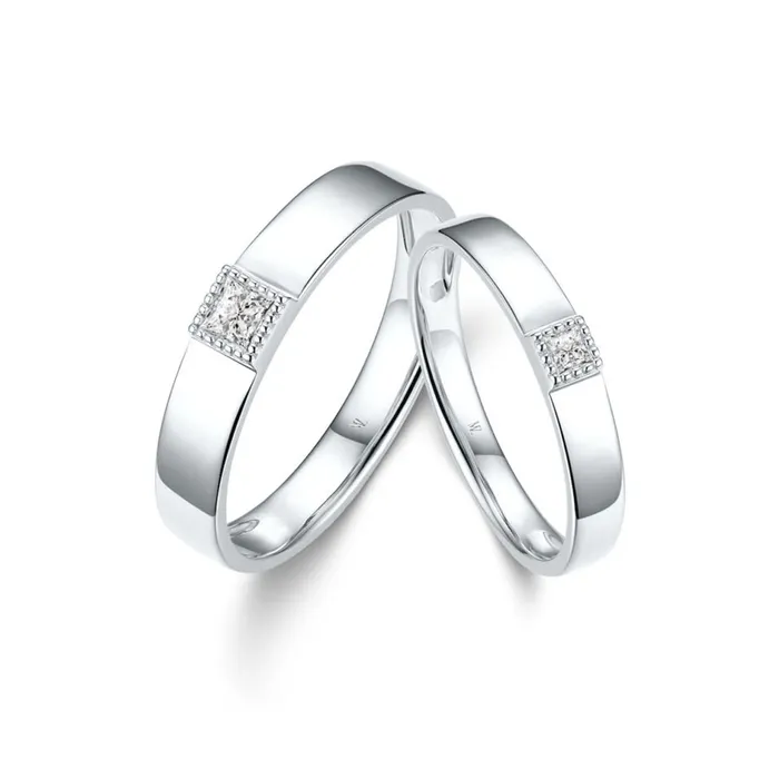 Nhẫn Cưới Meez Paris Love Wedding Ringg Vàng Trắng